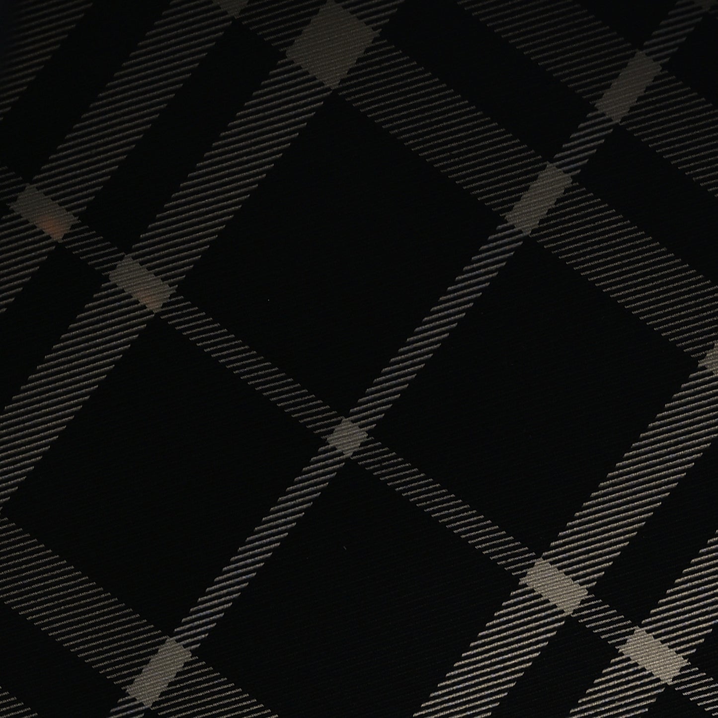 Canvas Check Large Shoulder Bag Black Calico