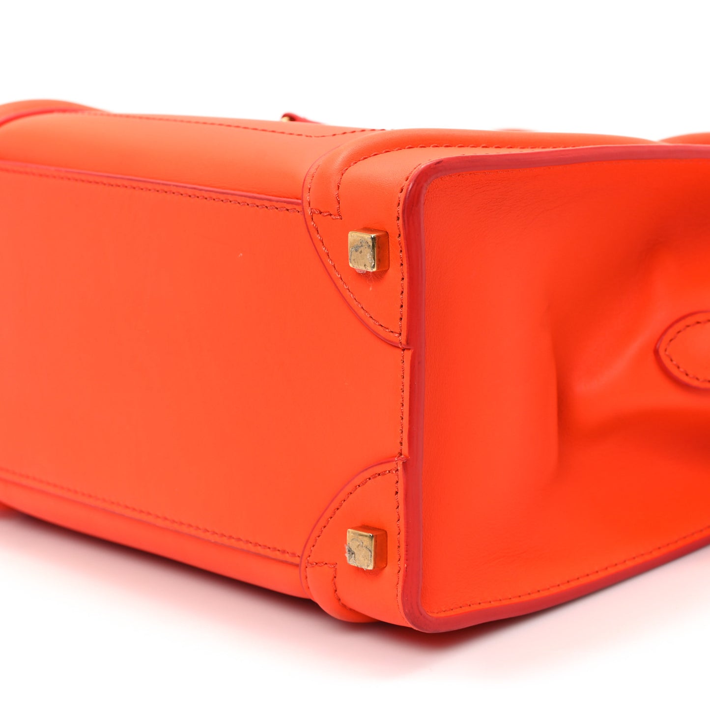 Smooth Calfskin Micro Luggage Bright Orange