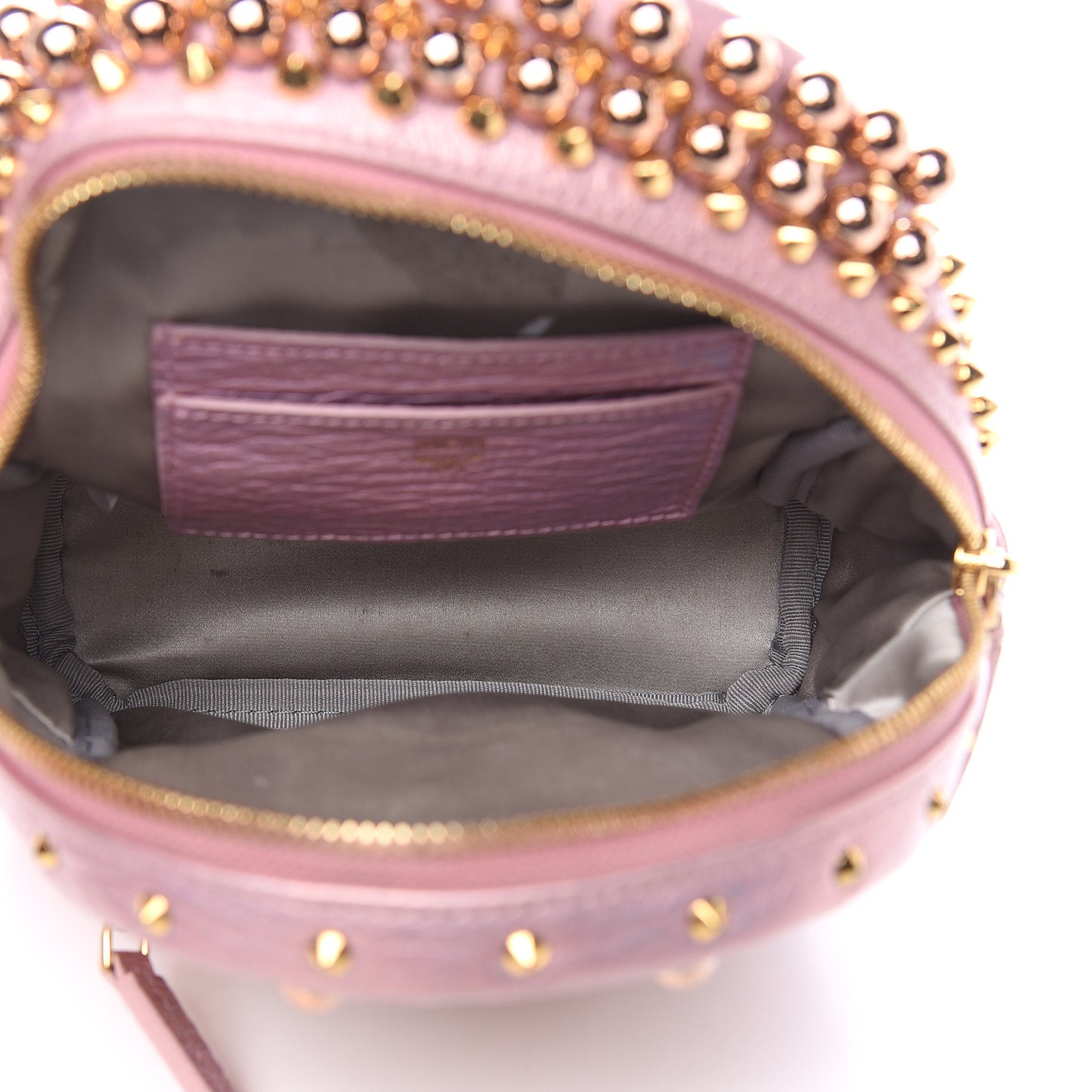 Calfskin Pearl Studs X-Mini Stark Bebe Boo Backpack Prism Pink