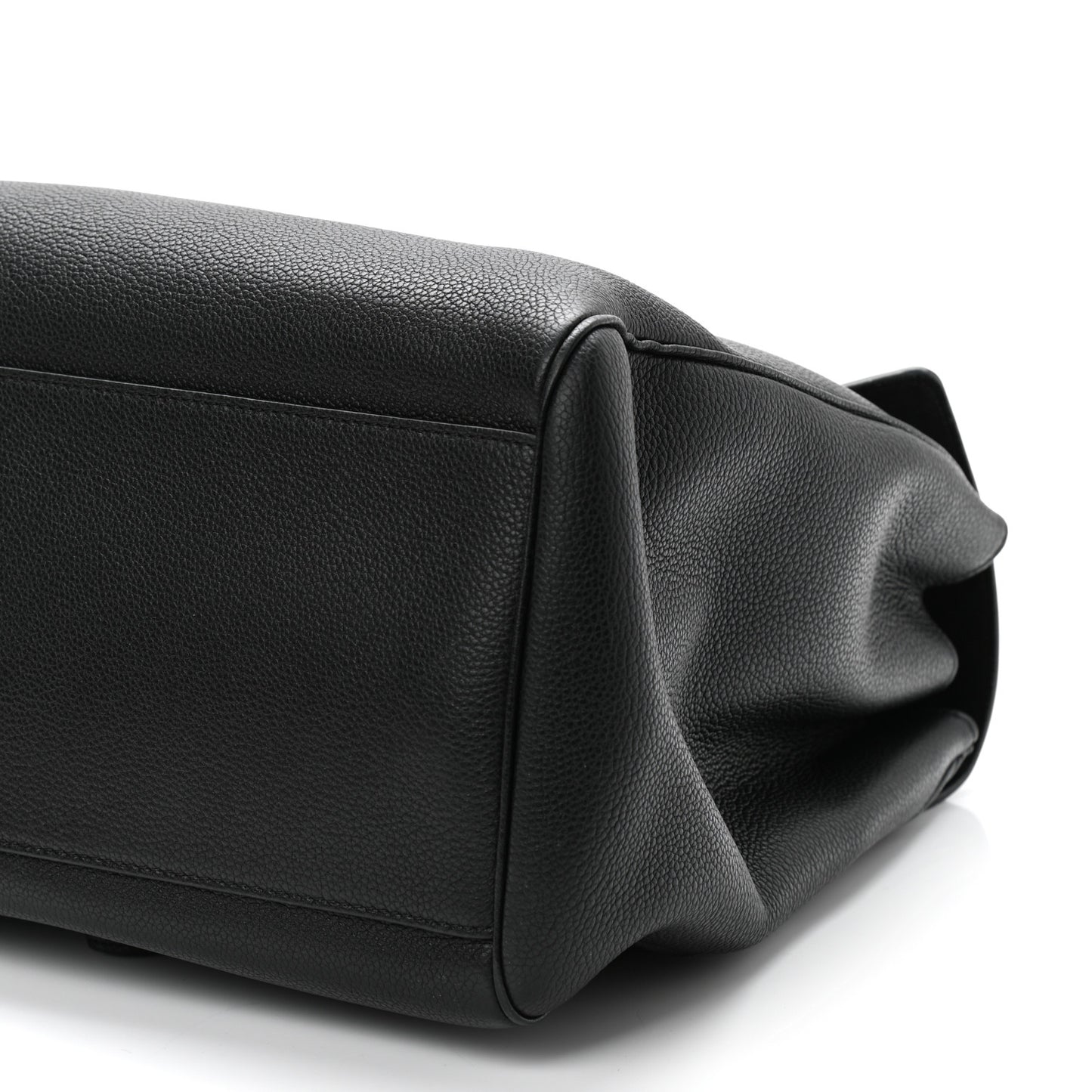 Grained Calfskin Large Soft 16 Bag Black
