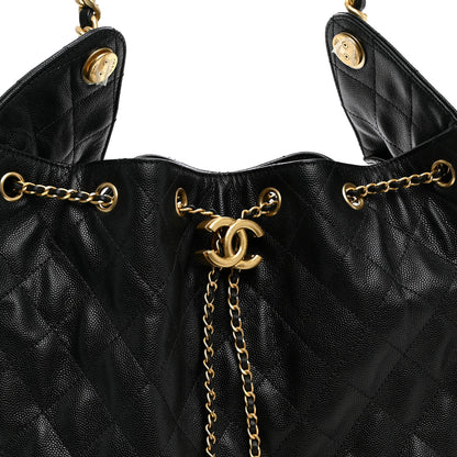 Chanel Caviar Quilted Medium Chanel 25 Handbag Black 9 of 12