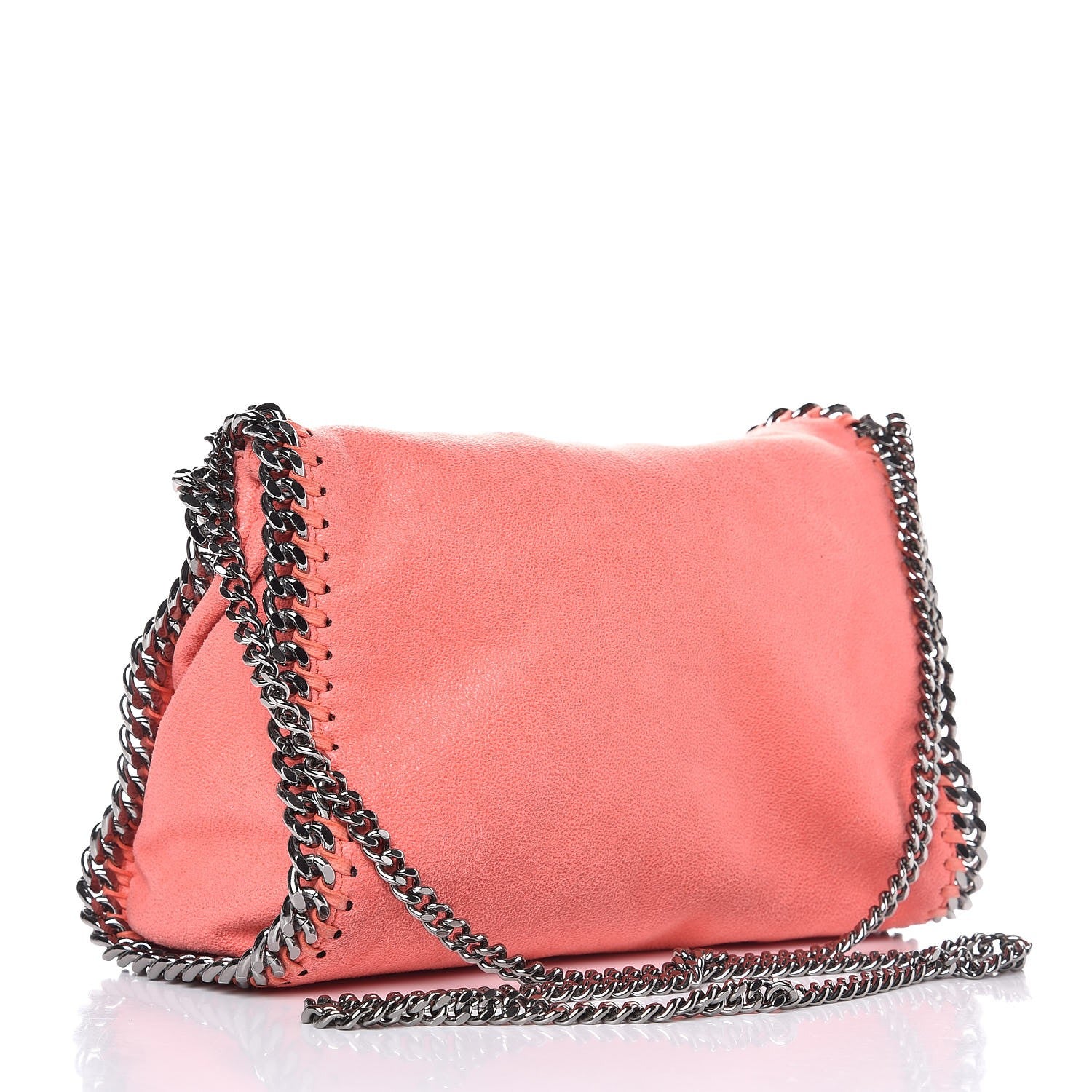 Stella McCartney Shaggy Deer Mini Falabella Fold Over Tote Peony 3 of 10