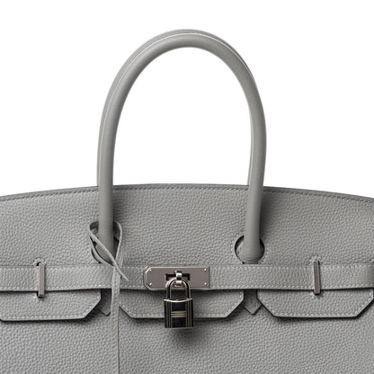 Hermes Togo Bi-Color Birkin 35 Gris Mouette Bleu Agate 14 of 15