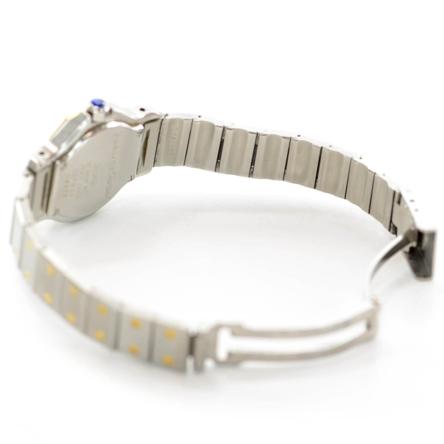 Stainless Steel 18K Yellow Gold 25mm Santos Octagon Quartz Watch