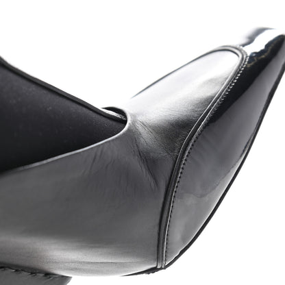 Balenciaga Neoprene Patent Calfskin Scuba Wedge Ankle Boots 38.5 Black 9 of 10