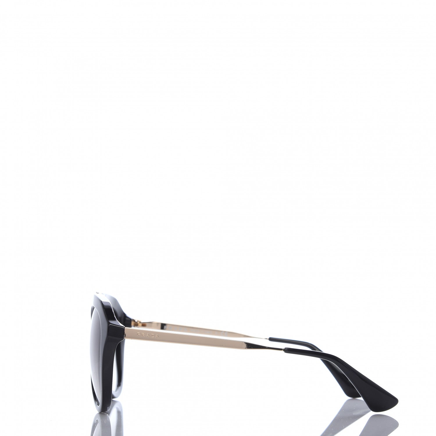 Prada Acetate Metal Cinema Sunglasses SPR 12Q Black 3 of 8