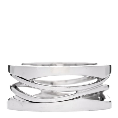 Bulgari 18K White Gold B.Zero1 Legend Three-Band Ring 53 6.25 1 of 7