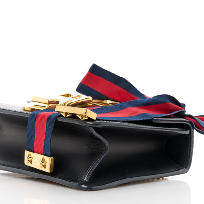 Gucci Calfskin Mini Sylvie Chain Shoulder Bag Black 11 of 12