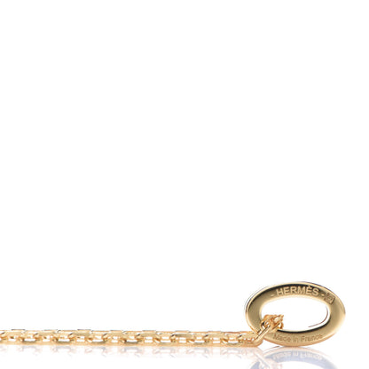 Hermes Lacquered Gold Mini Pop H Pendant Necklace Rose Extreme 6 of 7