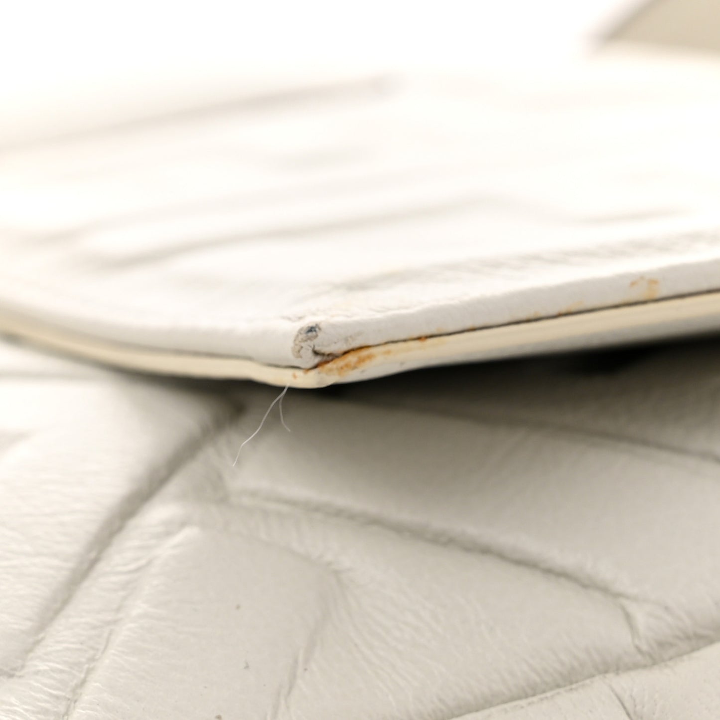 Nappa FF 1974 Embossed Large Baguette White