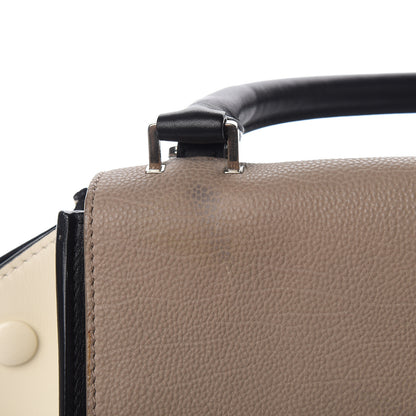 Celine Drummed Calfskin Medium Tri-Color Trapeze Light Khaki 6 of 14