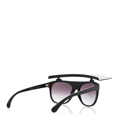 Chanel Acetate Visor Sunglasses 71046 Matte Black 4 of 8