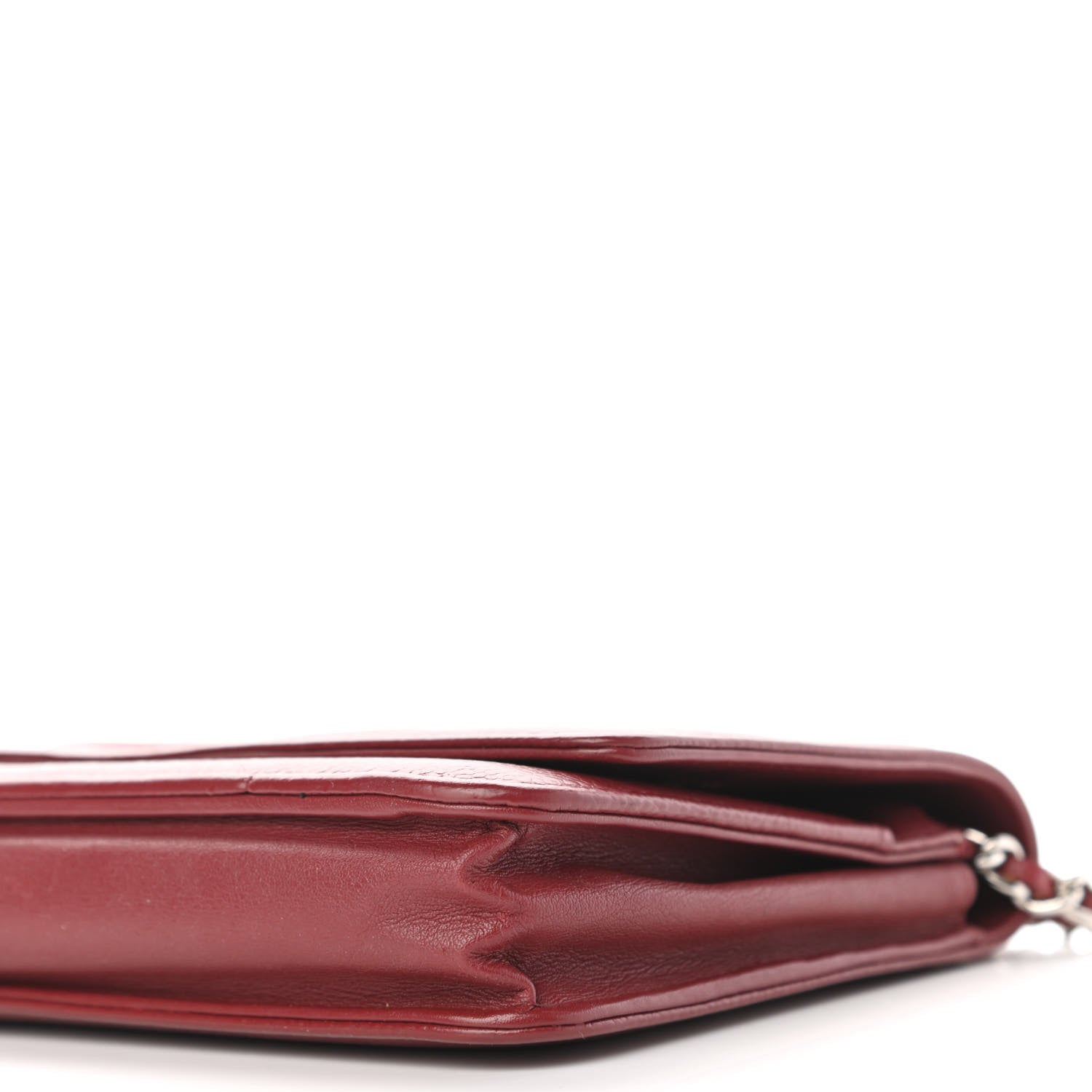 Chanel Caviar Timeless CC Wallet on Chain WOC Dark Red 11 of 12