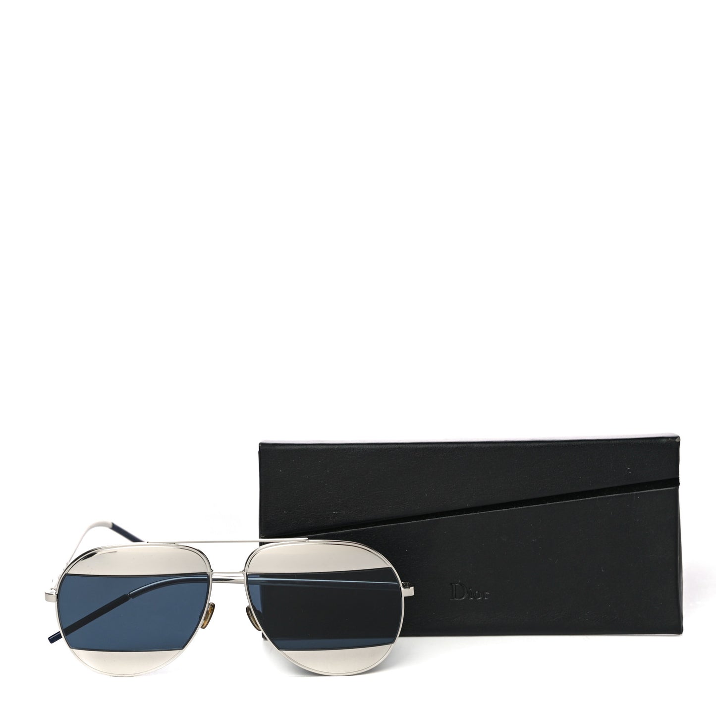 Metal Split 1 Aviator Sunglasses Blue Grey