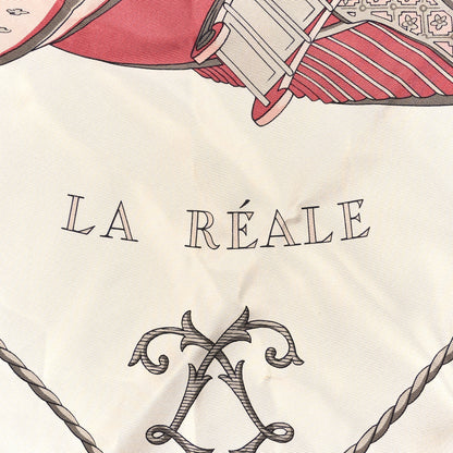 Hermes Silk Vue Du Carosse De La Galere La Reale Scarf 90 Rose White Gris 6 of 6