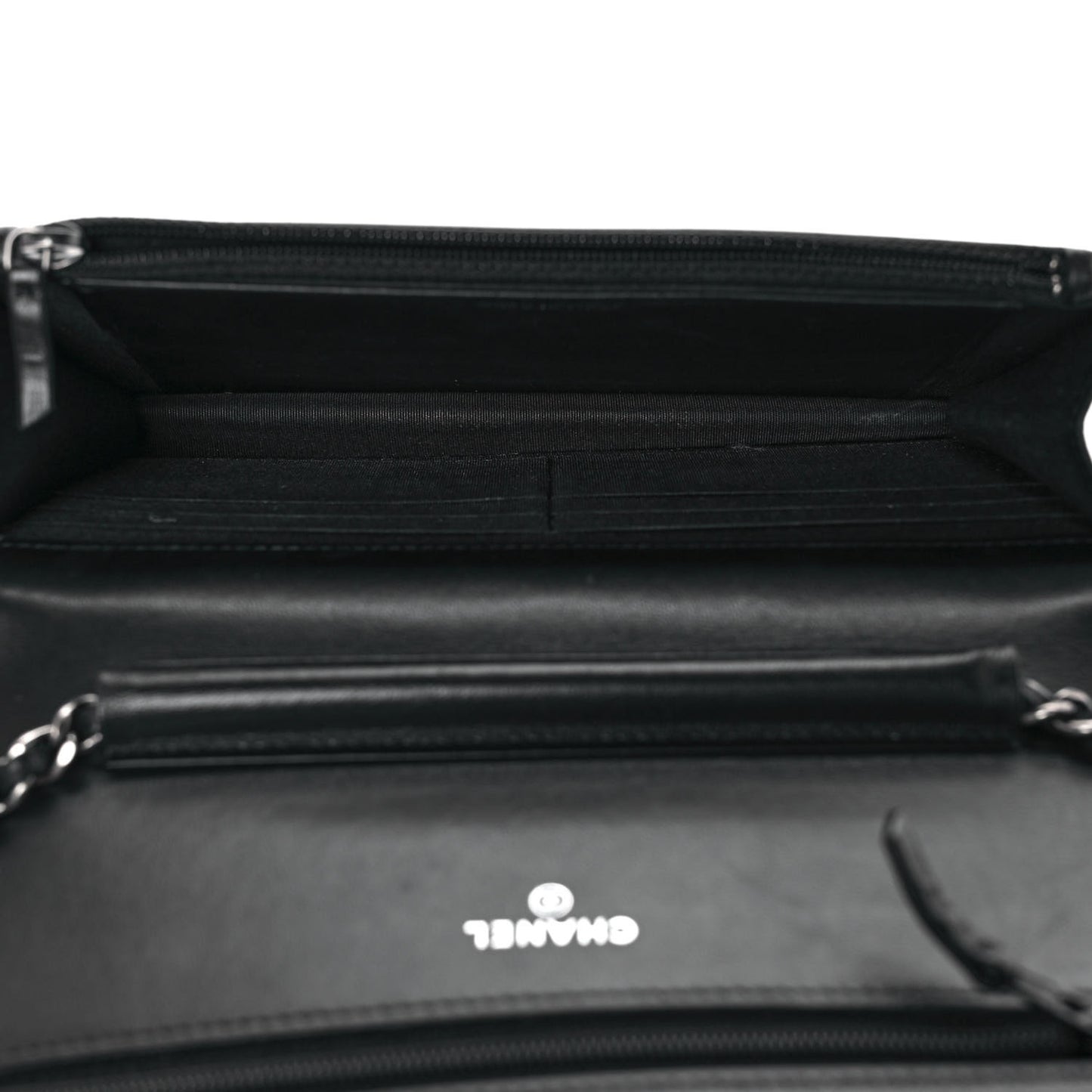 Lambskin Quilted Boy Wallet On Chain WOC Black