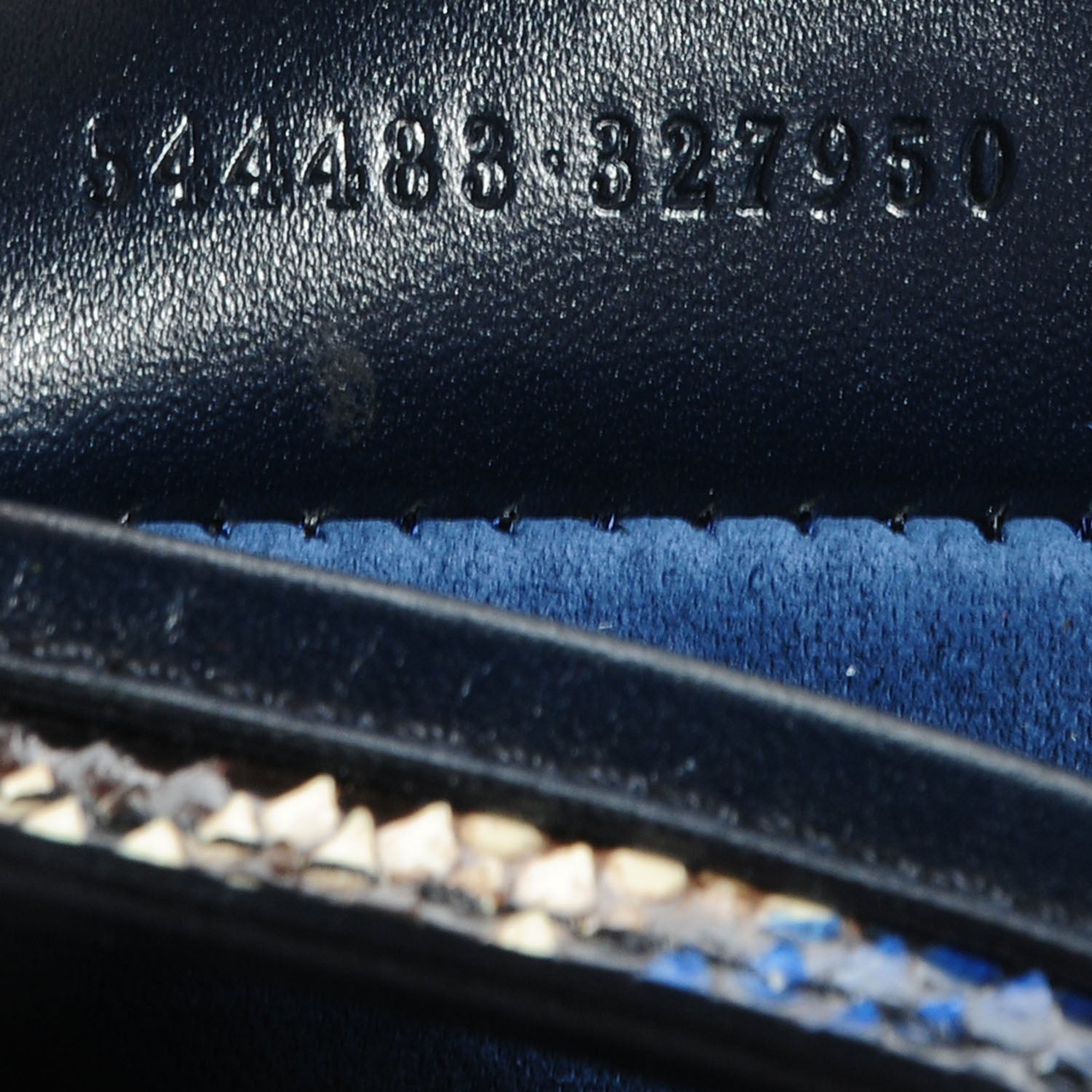 Alexander McQueen Python Mini Heroine Blue 7 of 8