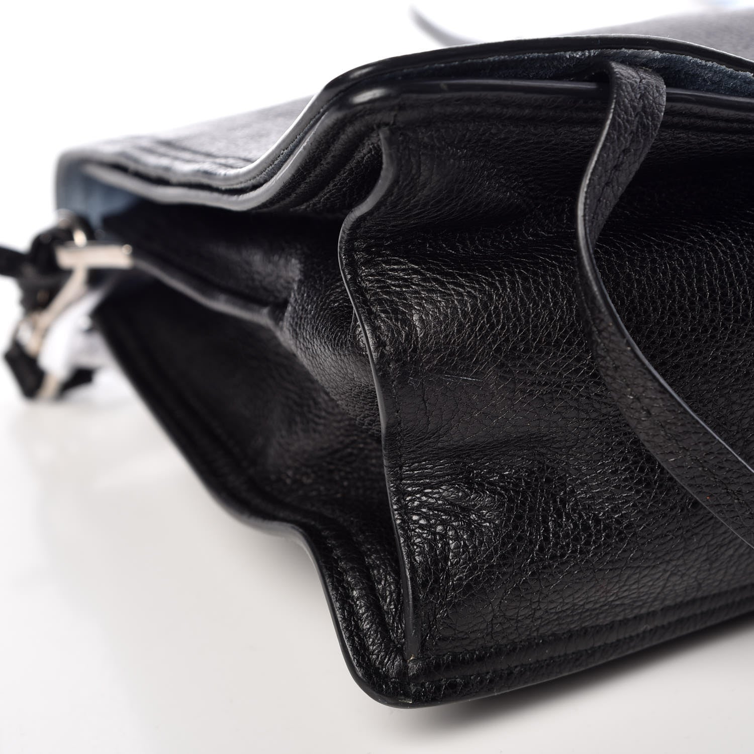 Prada Glace Calf Etiquette Flap Black Astrale 5 of 11