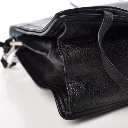 Prada Glace Calf Etiquette Flap Black Astrale 5 of 11