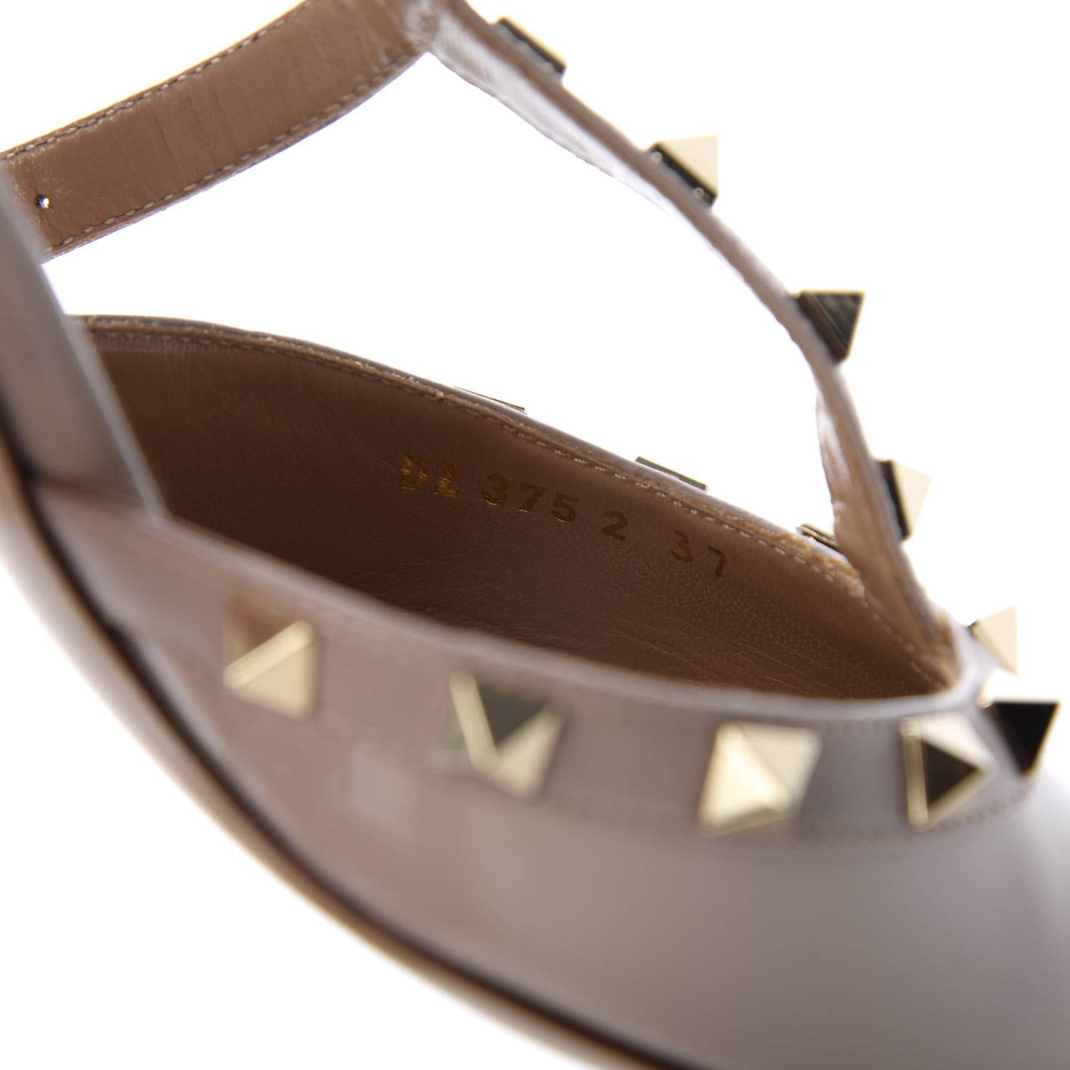 Valentino Garavani Patent Rockstud Ankle Strap 65mm Pumps 37 Poudre 10 of 10
