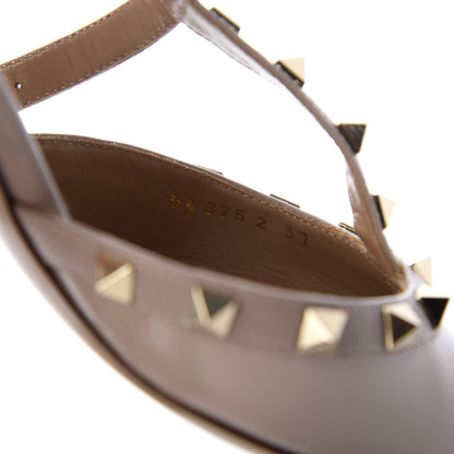 Valentino Garavani Patent Rockstud Ankle Strap 65mm Pumps 37 Poudre 10 of 10