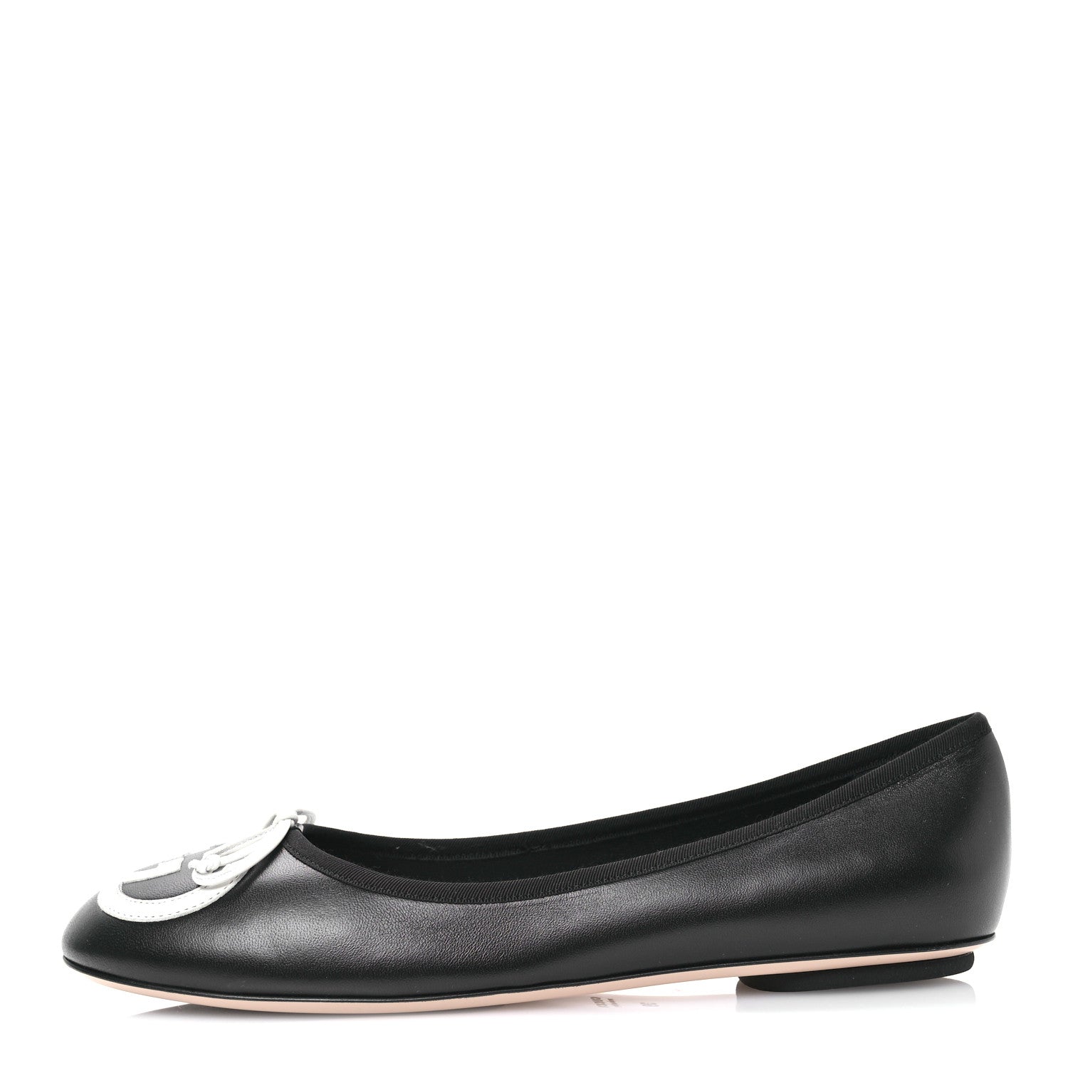 Gucci Malaga Kid Jarret Ballet Flats 39 Black White 1 of 9