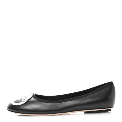 Gucci Malaga Kid Jarret Ballet Flats 39 Black White 1 of 9
