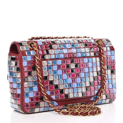 Chanel Lambskin Mosaic Medium Flap Red Multicolor 4 of 14