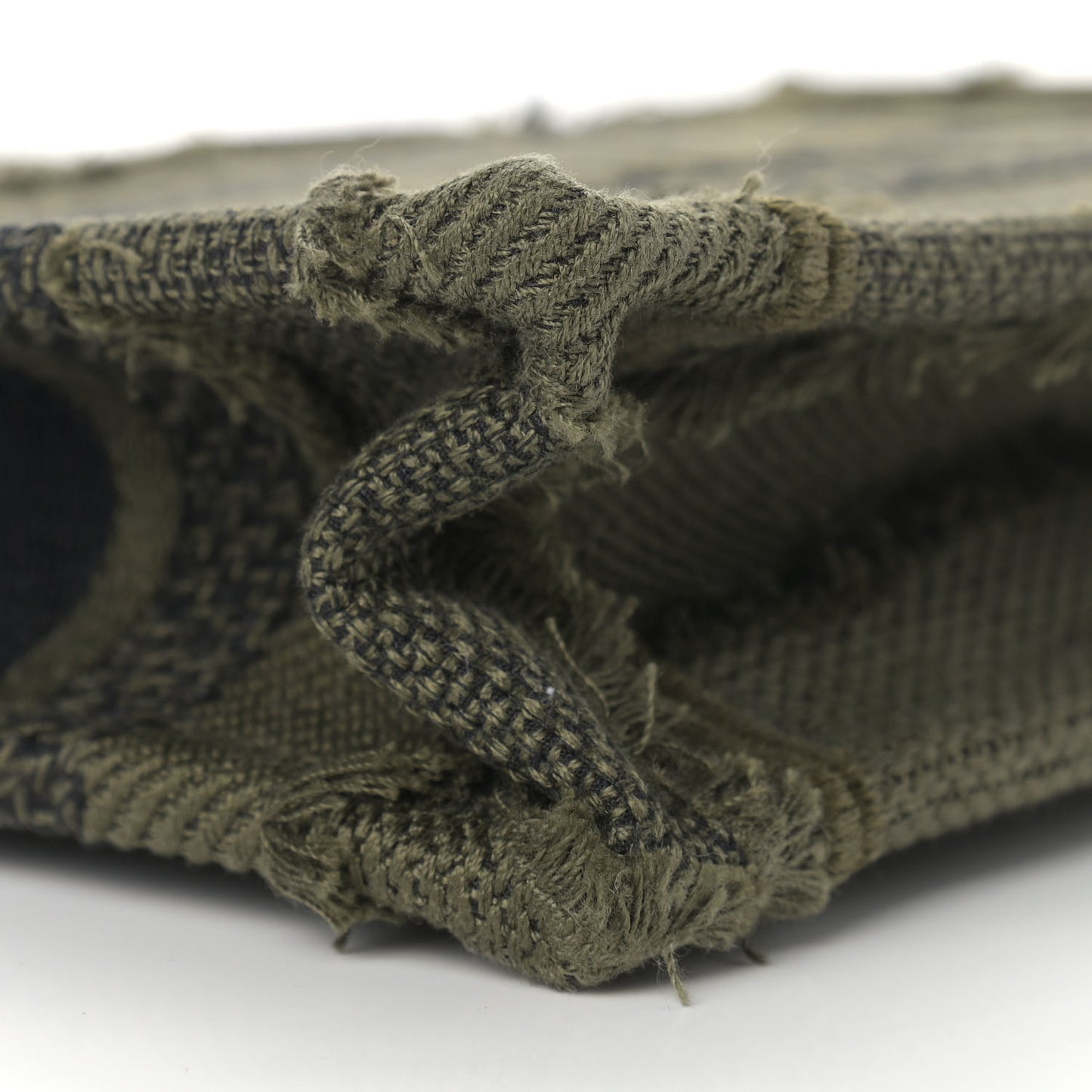 Canvas Embroidered Camouflage Mini Book Tote Green