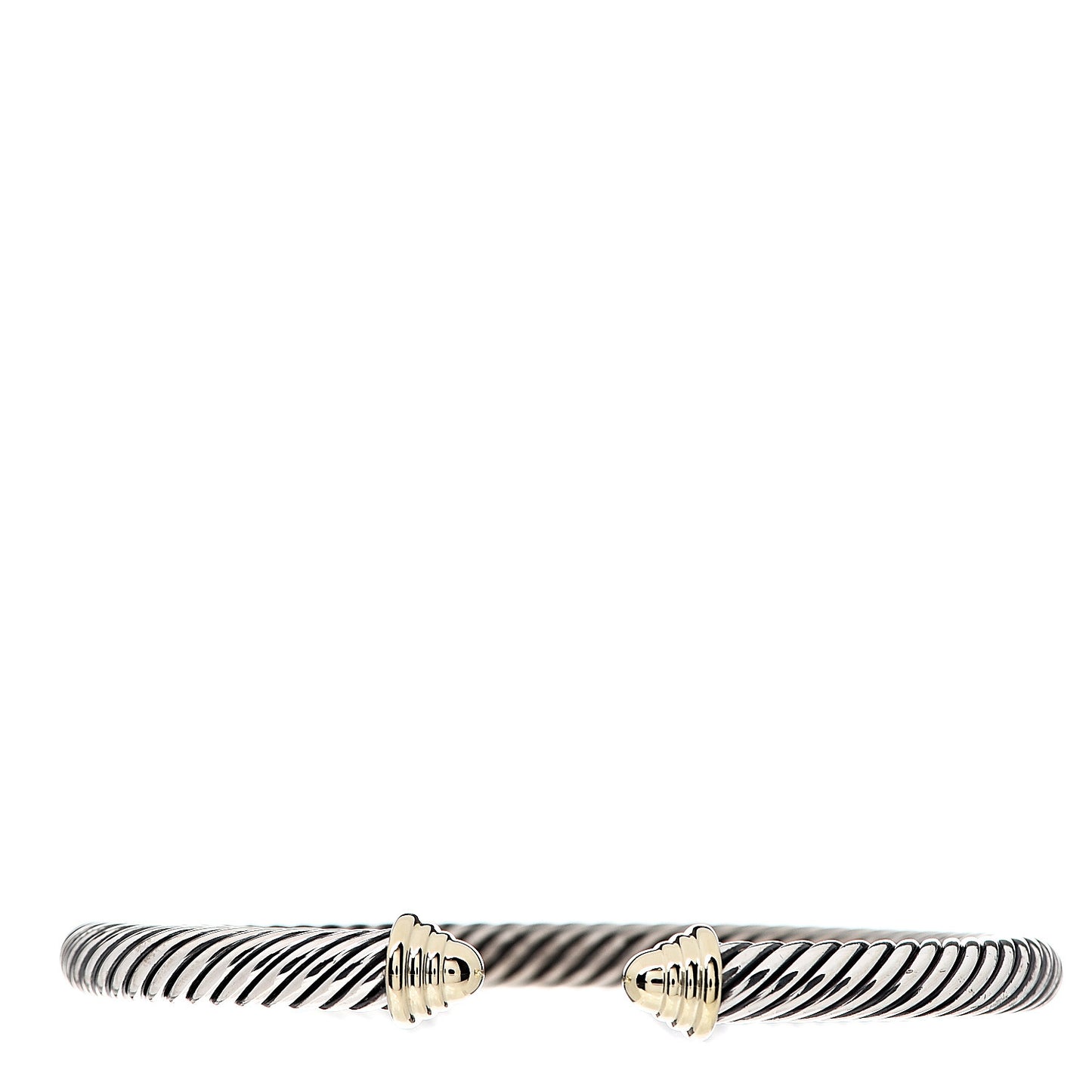 Sterling Silver 14K Yellow Gold 5mm Cable Classics Bracelet
