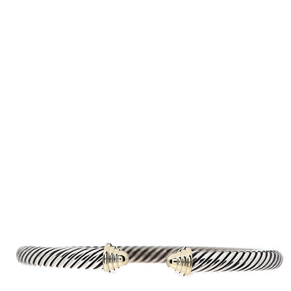 David Yurman Sterling Silver 14K Yellow Gold 5mm Cable Classics Bracelet 1 of 3