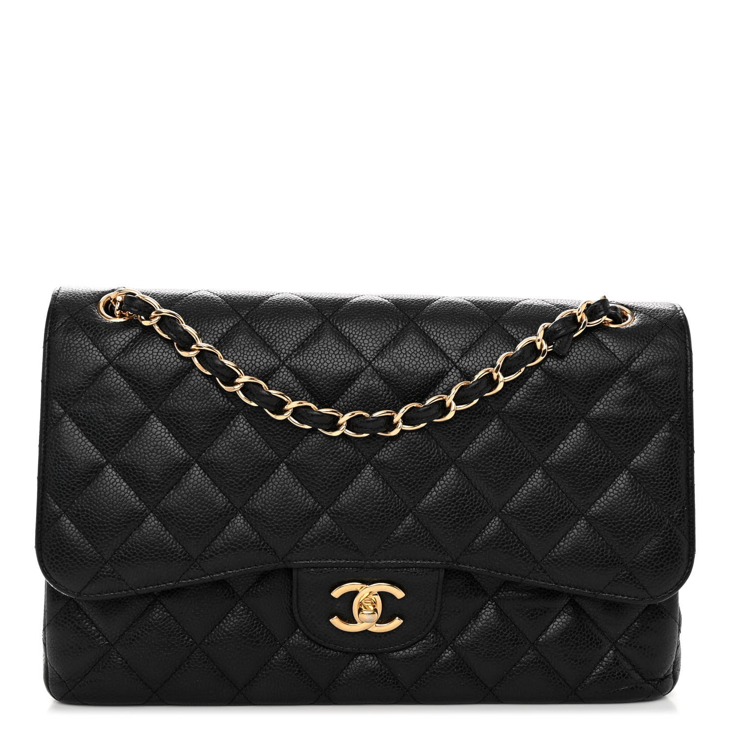 Chanel Caviar Quilted Jumbo Double Flap Black 1 of 13