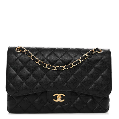 Chanel Caviar Quilted Jumbo Double Flap Black 1 of 13