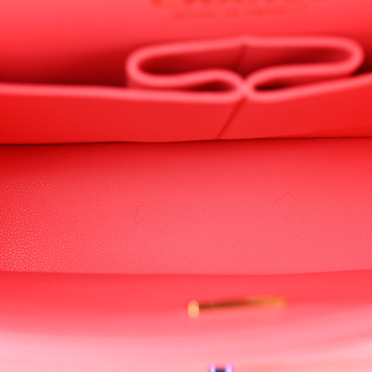 Caviar Quilted Rainbow Medium Double Flap Coral Pink