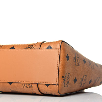 MCM Visetos Mini Toni Shopper Tote Cognac 9 of 9