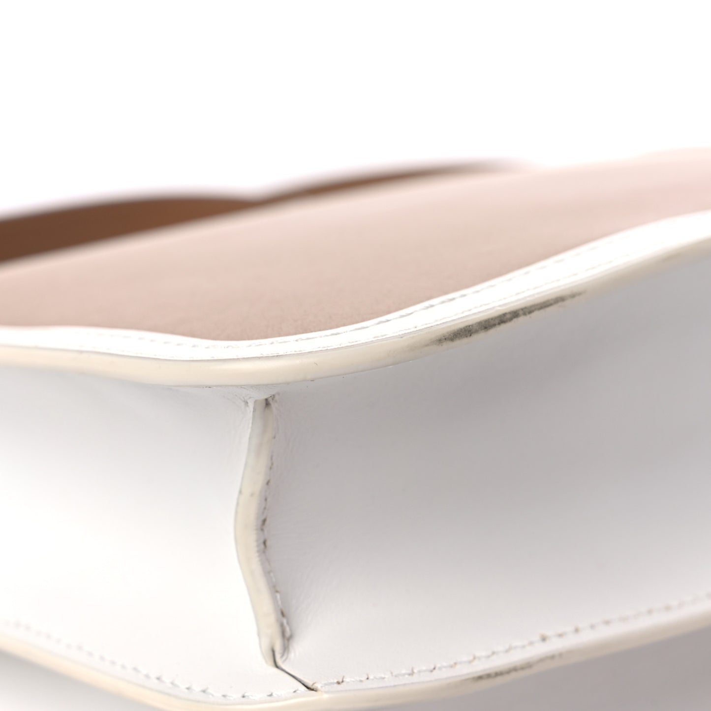 Smooth Calfskin Monogram Medium TB Bag Chalk White Camel