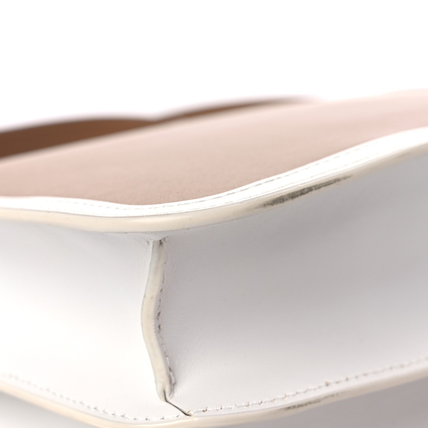 Burberry Smooth Calfskin Monogram Medium TB Bag Chalk White Camel 9 of 17