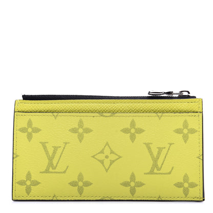 Louis Vuitton Monogram Taiga Coin Card Holder Yellow 1 of 9