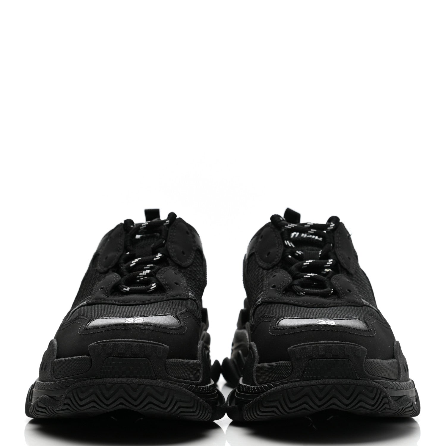 Balenciaga Fabric Mesh Womens Triple S Sneakers 39 Black 2 of 8