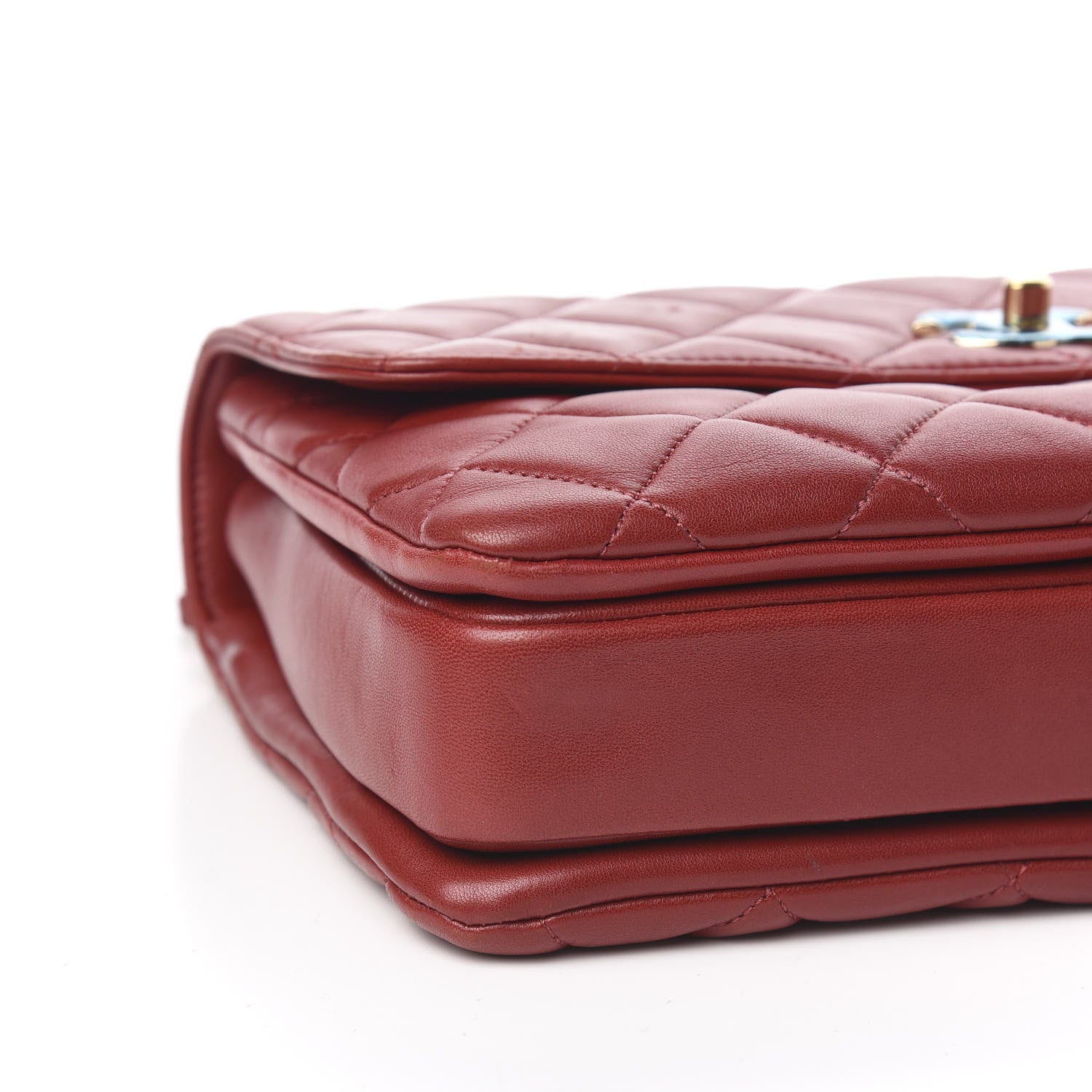 Chanel Lambskin Quilted Medium Trendy CC Flap Dual Handle Bag Red 8 of 14