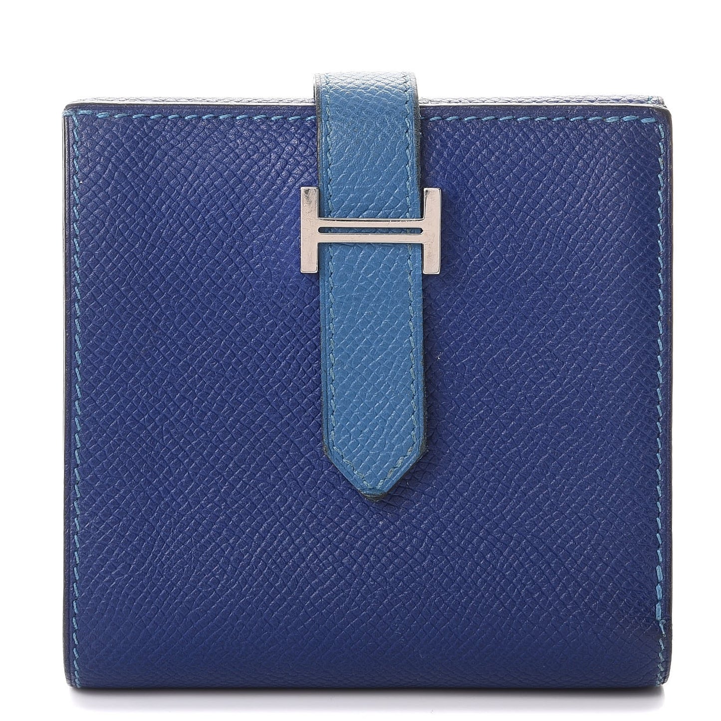 Epsom Bi-Color Bearn Recto Verso Wallet Bleu Electrique Mykonos