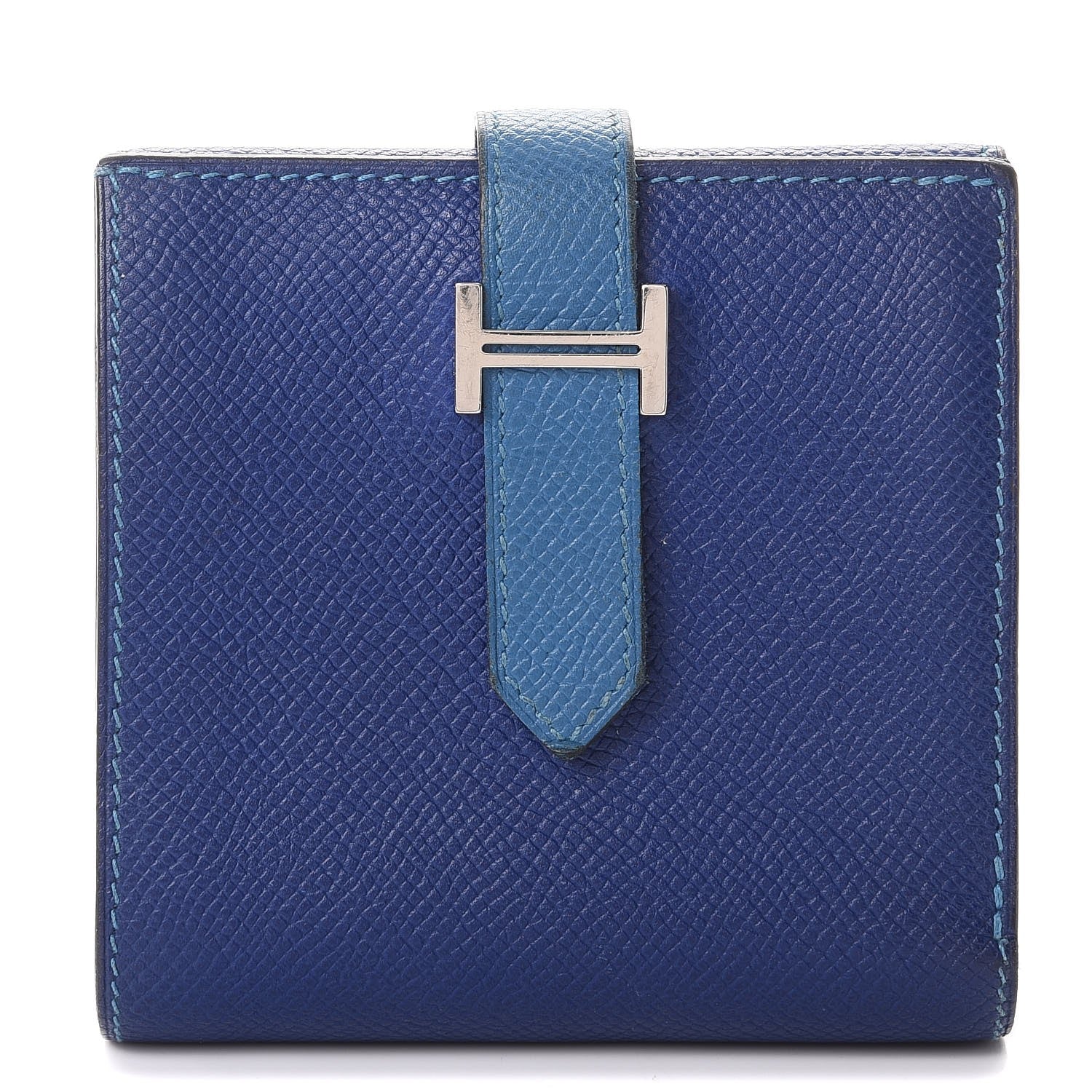 Hermes Epsom Bi-Color Bearn Recto Verso Wallet Bleu Electrique Mykonos 1 of 9