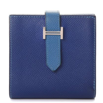 Hermes Epsom Bi-Color Bearn Recto Verso Wallet Bleu Electrique Mykonos 1 of 9