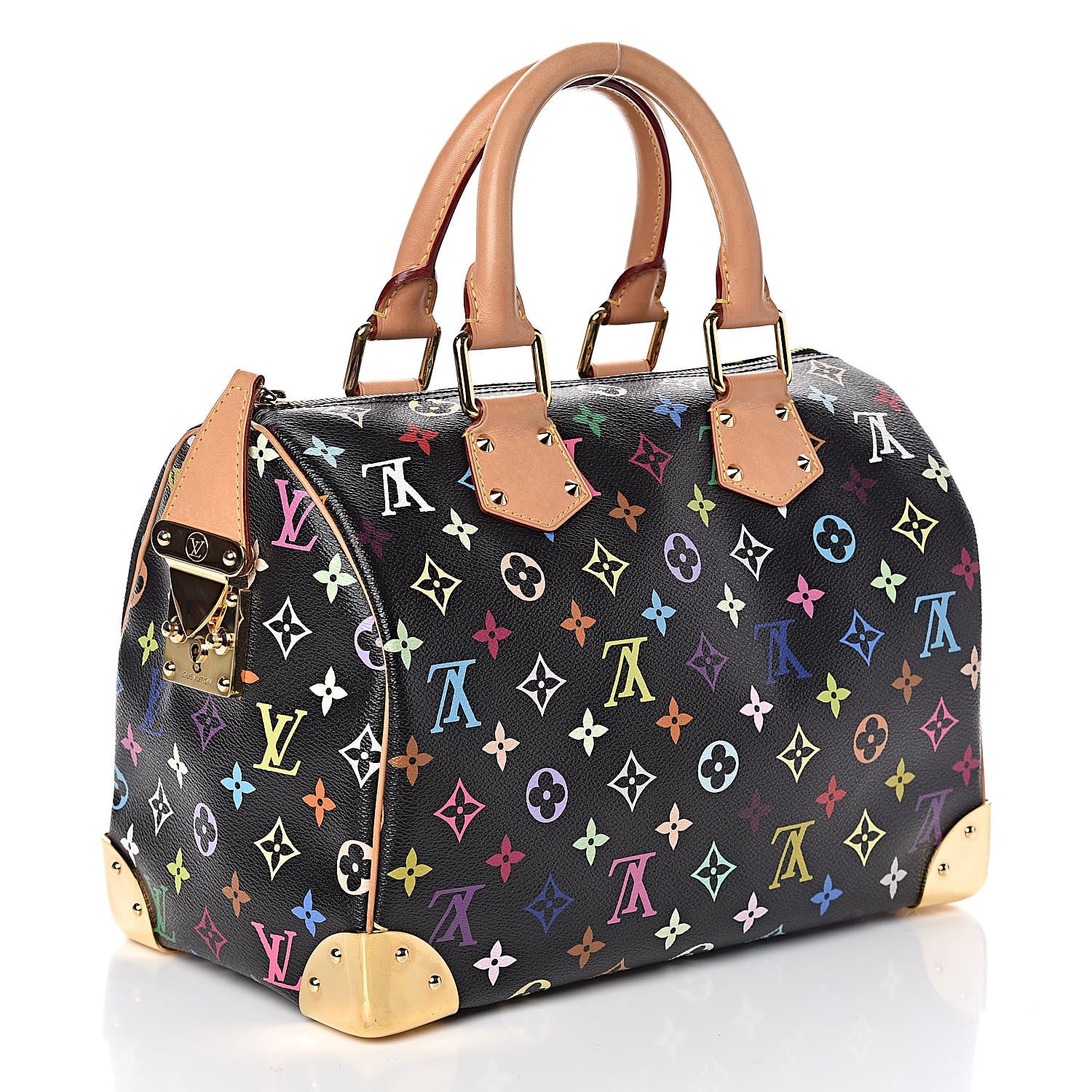 Louis Vuitton Monogram Multicolor Speedy 30 Black 3 of 8