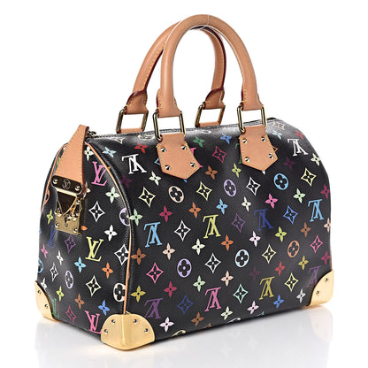 Louis Vuitton Monogram Multicolor Speedy 30 Black 3 of 8