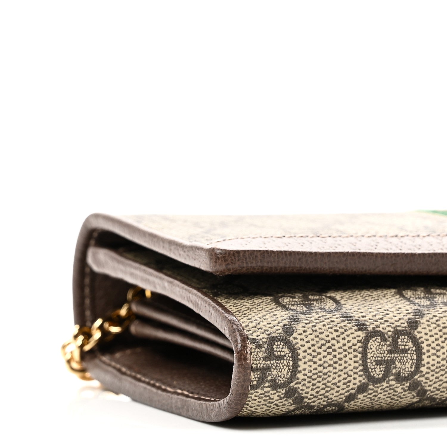 Gucci GG Supreme Monogram Web Ophidia Wallet On Chain Brown 10 of 11