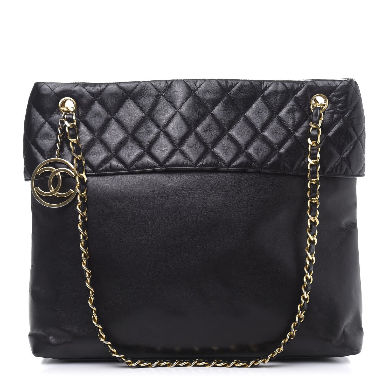 Chanel Calfskin Quilted Large Shoulder Bag Black 1 of 12