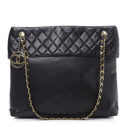 Chanel Calfskin Quilted Large Shoulder Bag Black 1 of 12