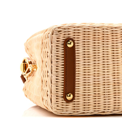 Louis Vuitton Rattan Calfskin Capucines BB Tan 8 of 9