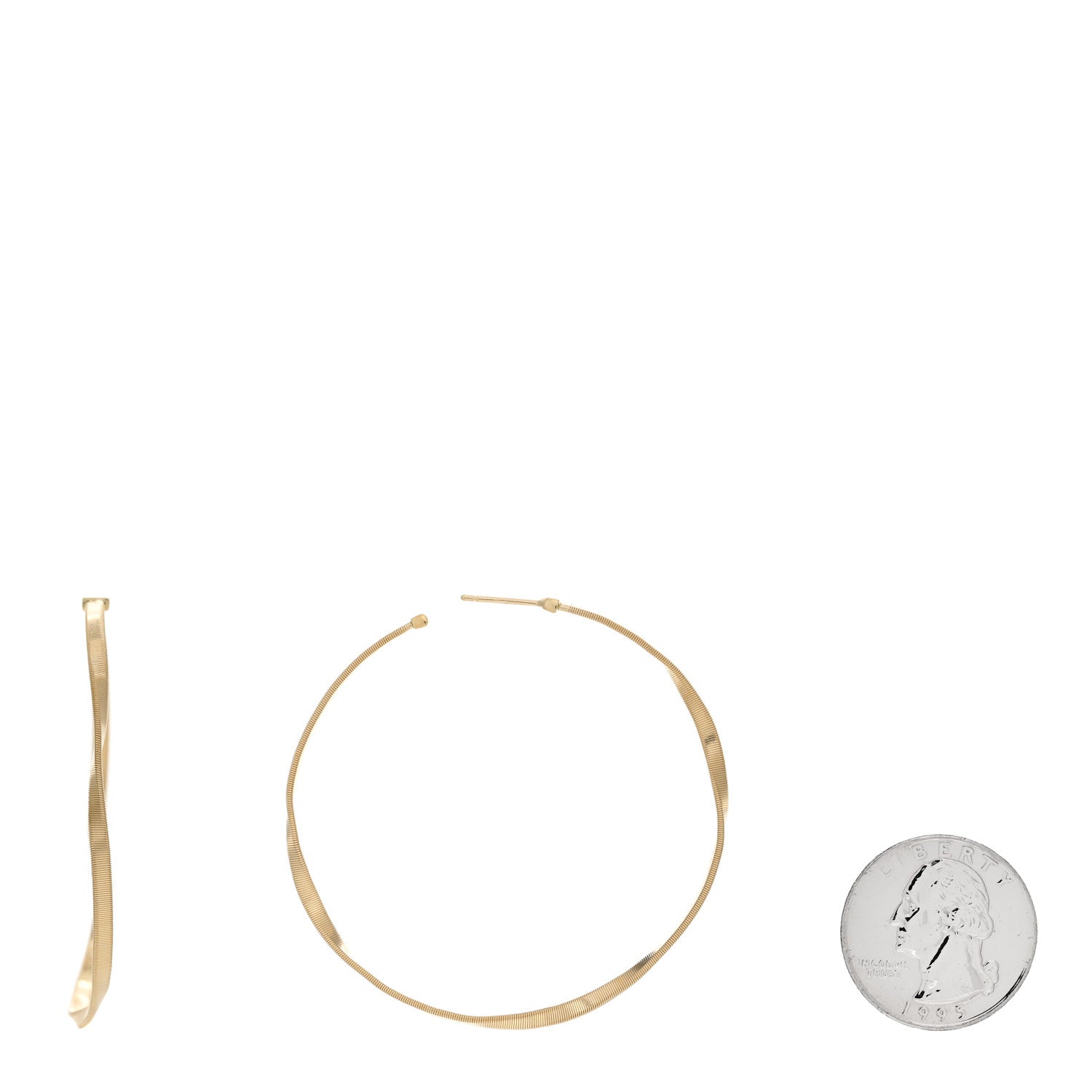 Marco Bicego 18K Yellow Gold Marrakech Oval Hoop Earrings 2 of 5